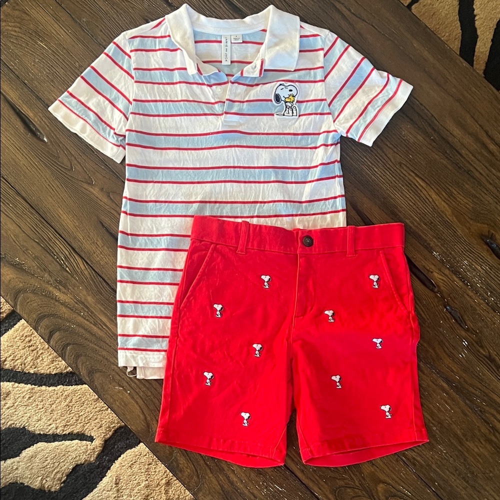 Janie and Jack boys Snoopy set
